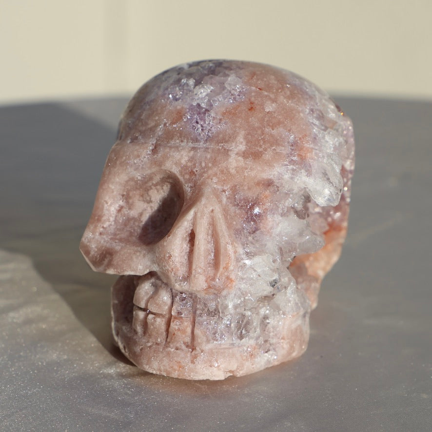 'Shard' Large Druzy Pink Amethyst Crystal Skull
