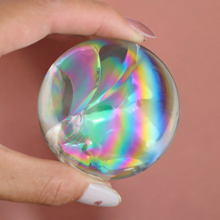 Rainbow Clear Quartz Sphere - Enchantia Muse