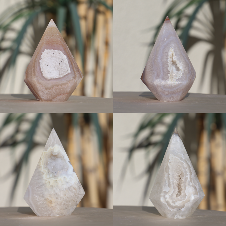 Agate Diamond / Druzy Agate Tower Point