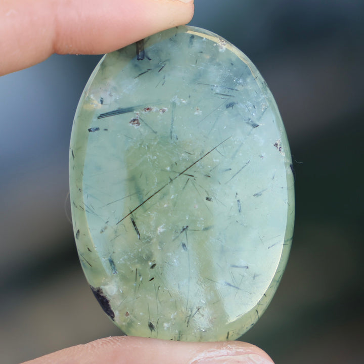 Prehnite Palm Stone