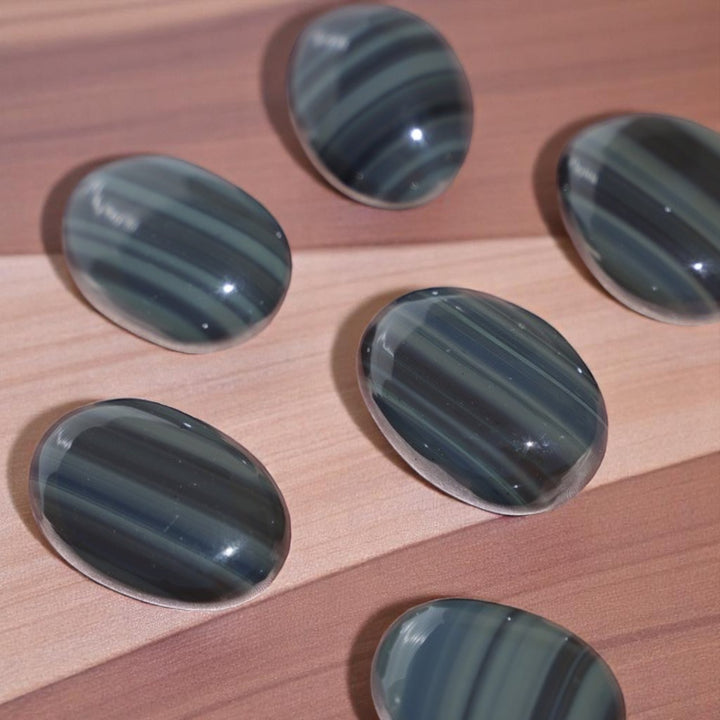 Banded Obsidian Jasper Palm Stone