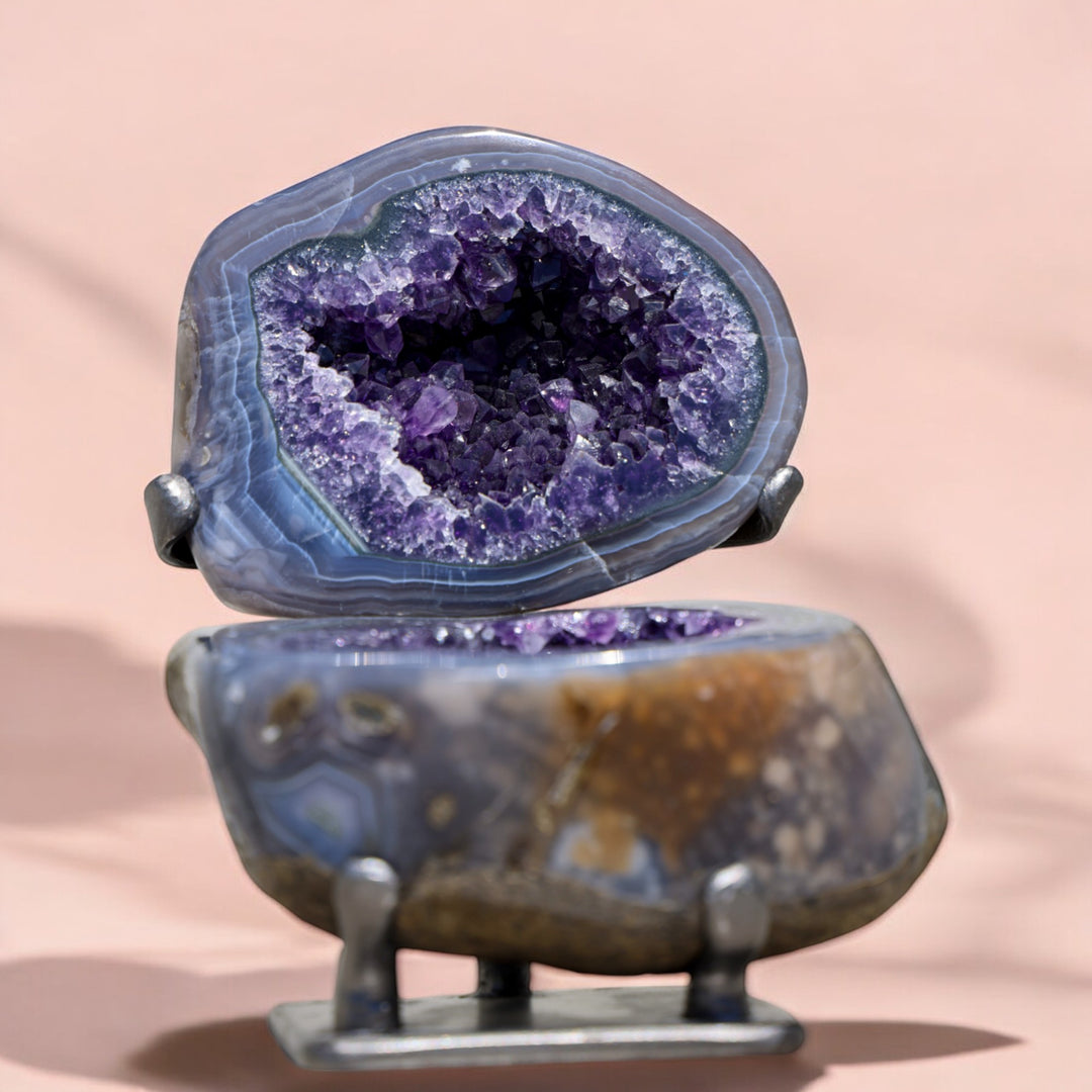 Druzy Amethyst Geode Jewelry Box - Enchantia Muse