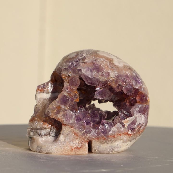 'Portal' Large Druzy Pink Amethyst Crystal Skull