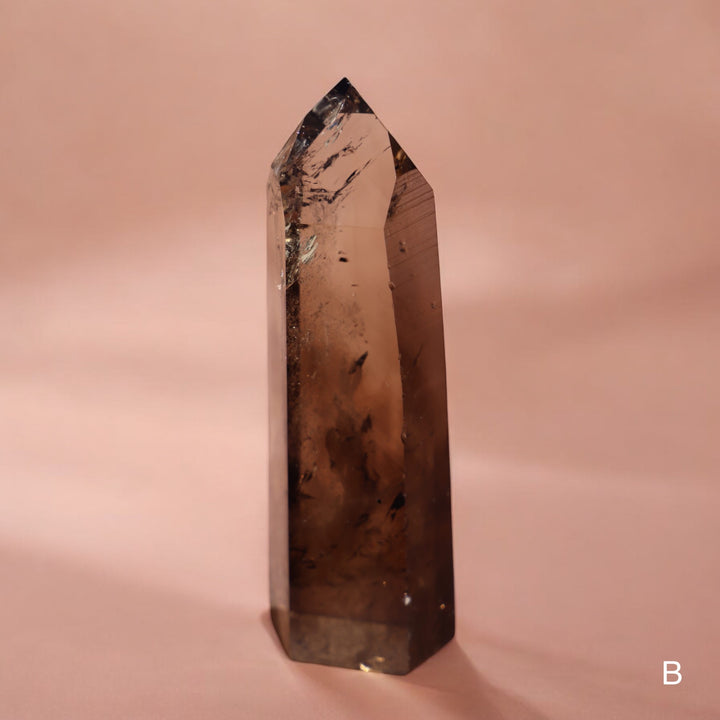 High Quality Smoky Lemurian Quartz Tower - Enchantia Muse