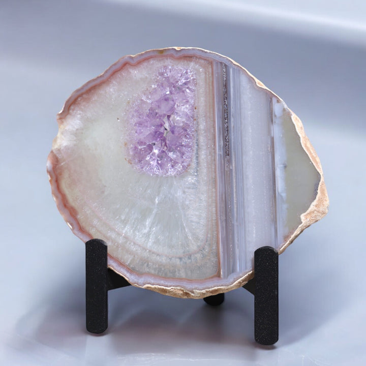 'Universe' Agate Slice with Stand - Enchantia Muse