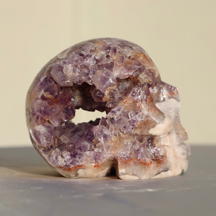 'Portal' Large Druzy Pink Amethyst Crystal Skull