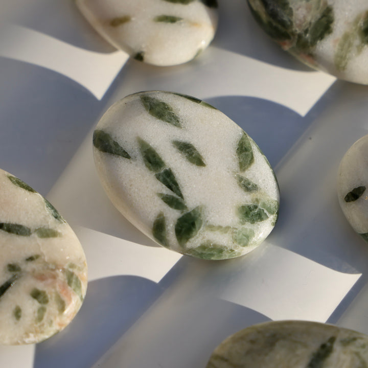 Actinolite in Dolomite Palm Stone