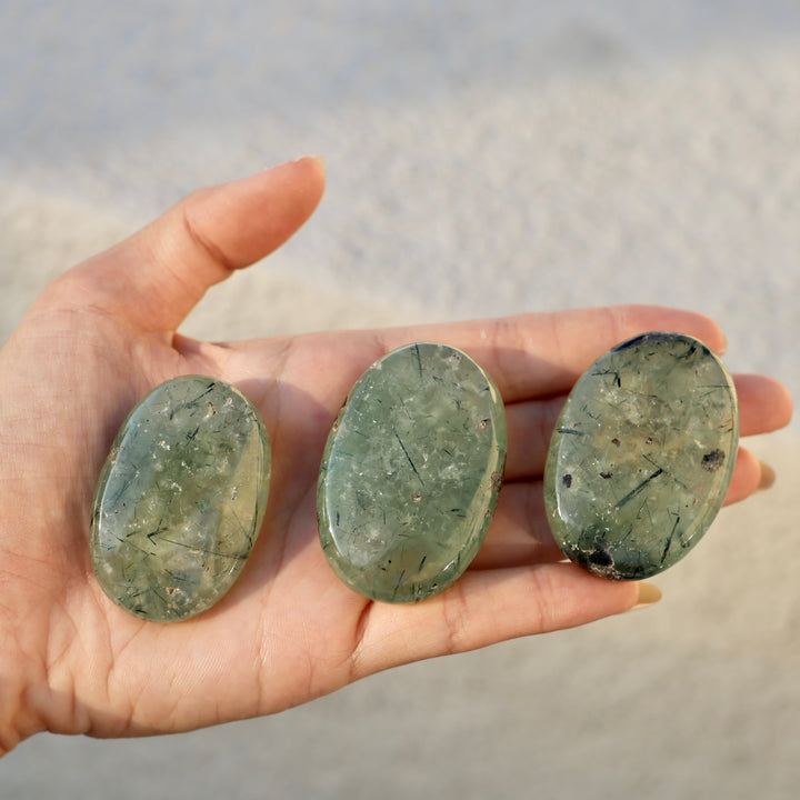 Prehnite Palm Stone