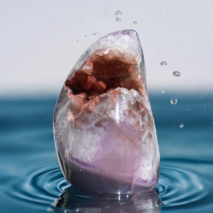 'SHARK' Red Sugar Druzy Amethyst Piece - Enchantia Muse