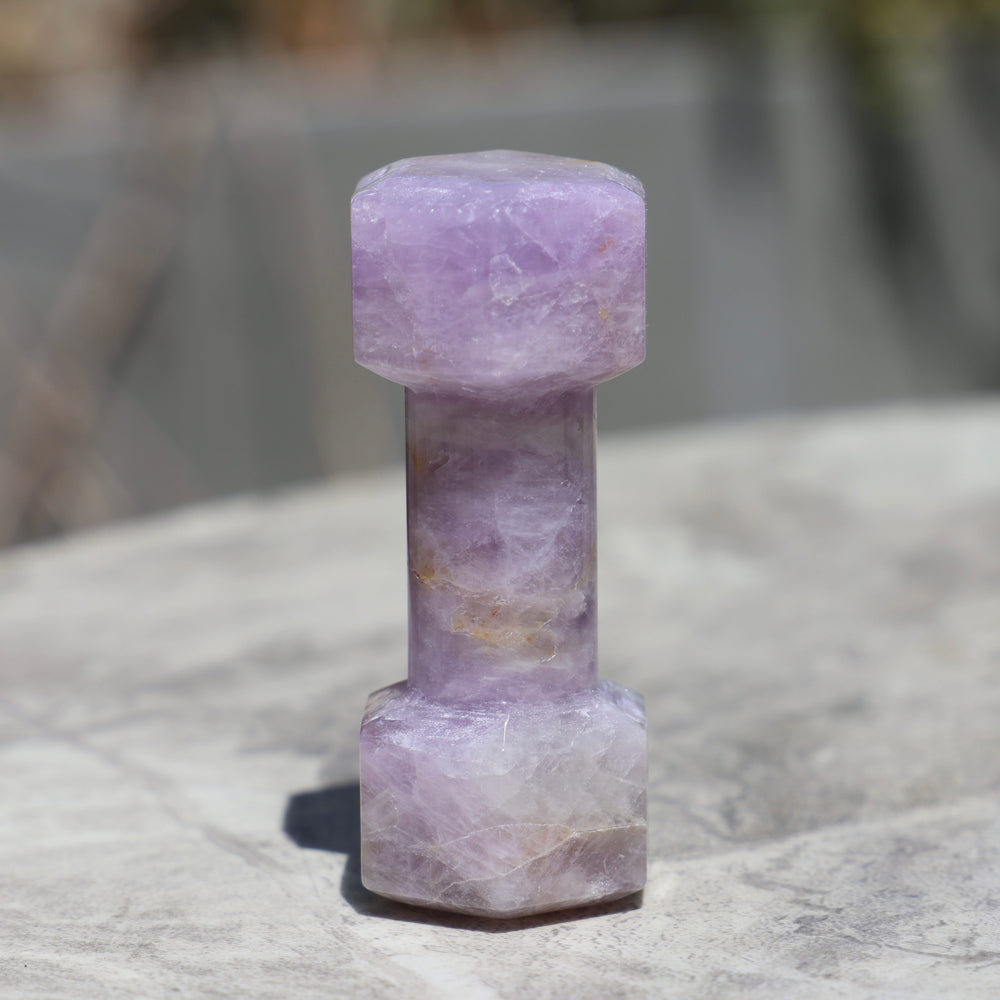 Hand-carved Amethyst Dumbbell - S - Enchantia Muse