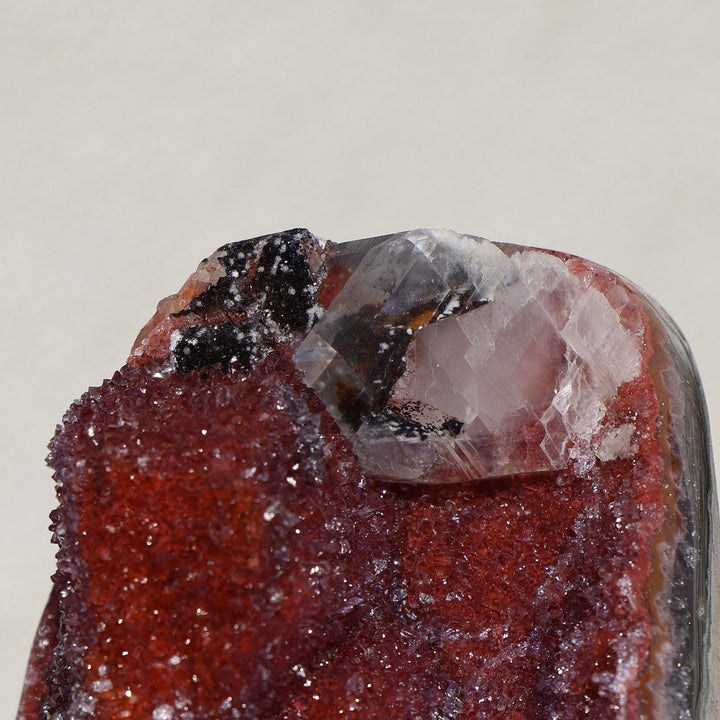 'SCARLETT' Red Amethyst Piece with Calcite