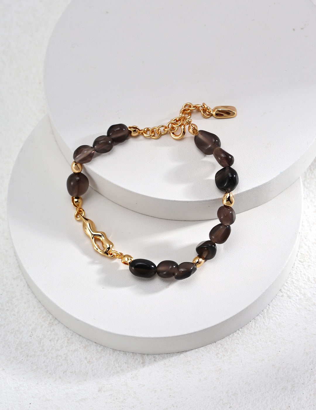 'TIMELESS' Black Obsidian Bracelet - Enchantia Muse