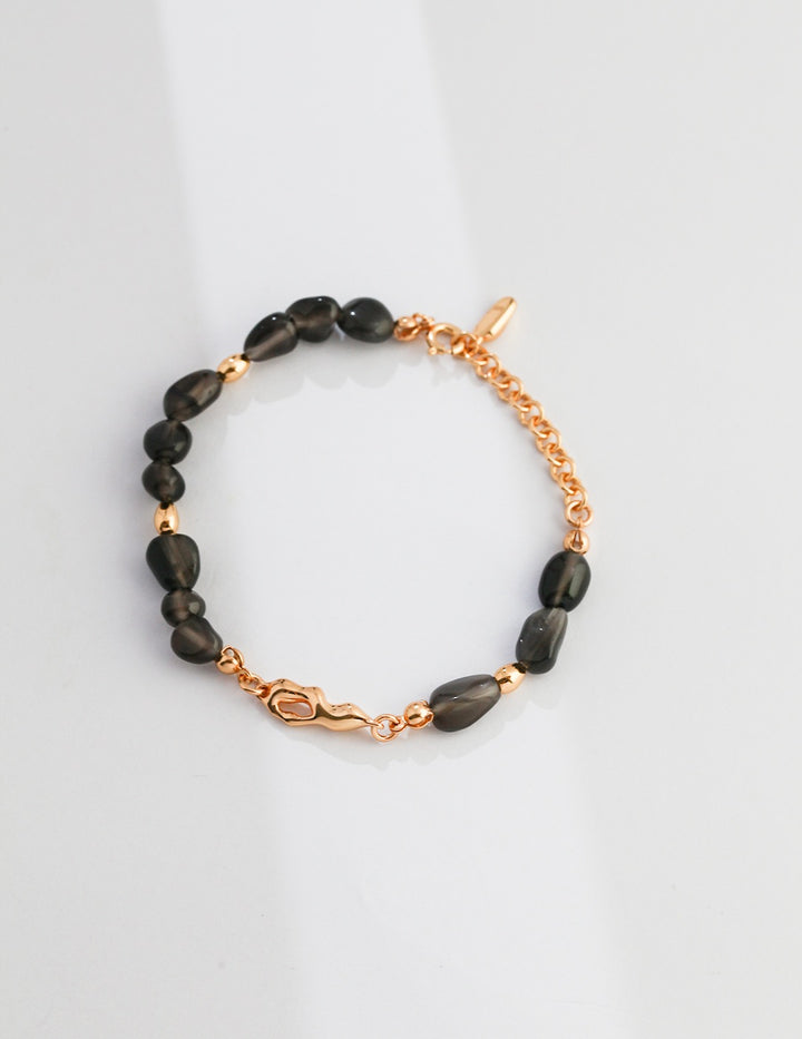 'TIMELESS' Black Obsidian Bracelet - Enchantia Muse