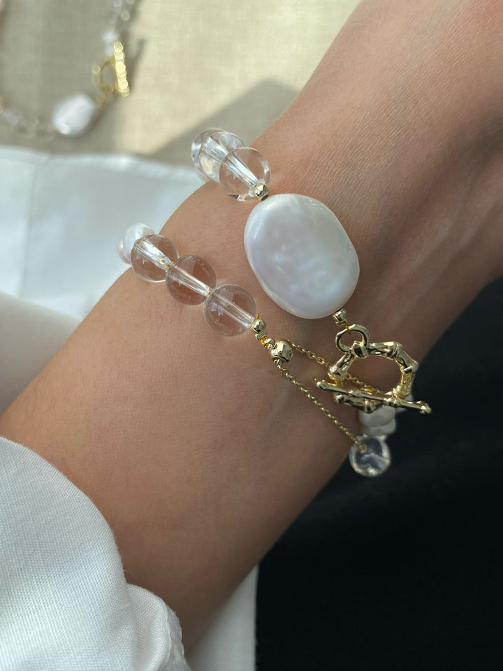 'DOVE' Quartz Double-Layered Bracelet - Enchantia Muse