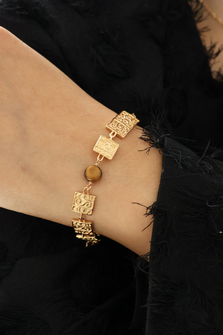 'PHARAOH'S VISION' Tiger's Eye Bracelet - Enchantia Muse