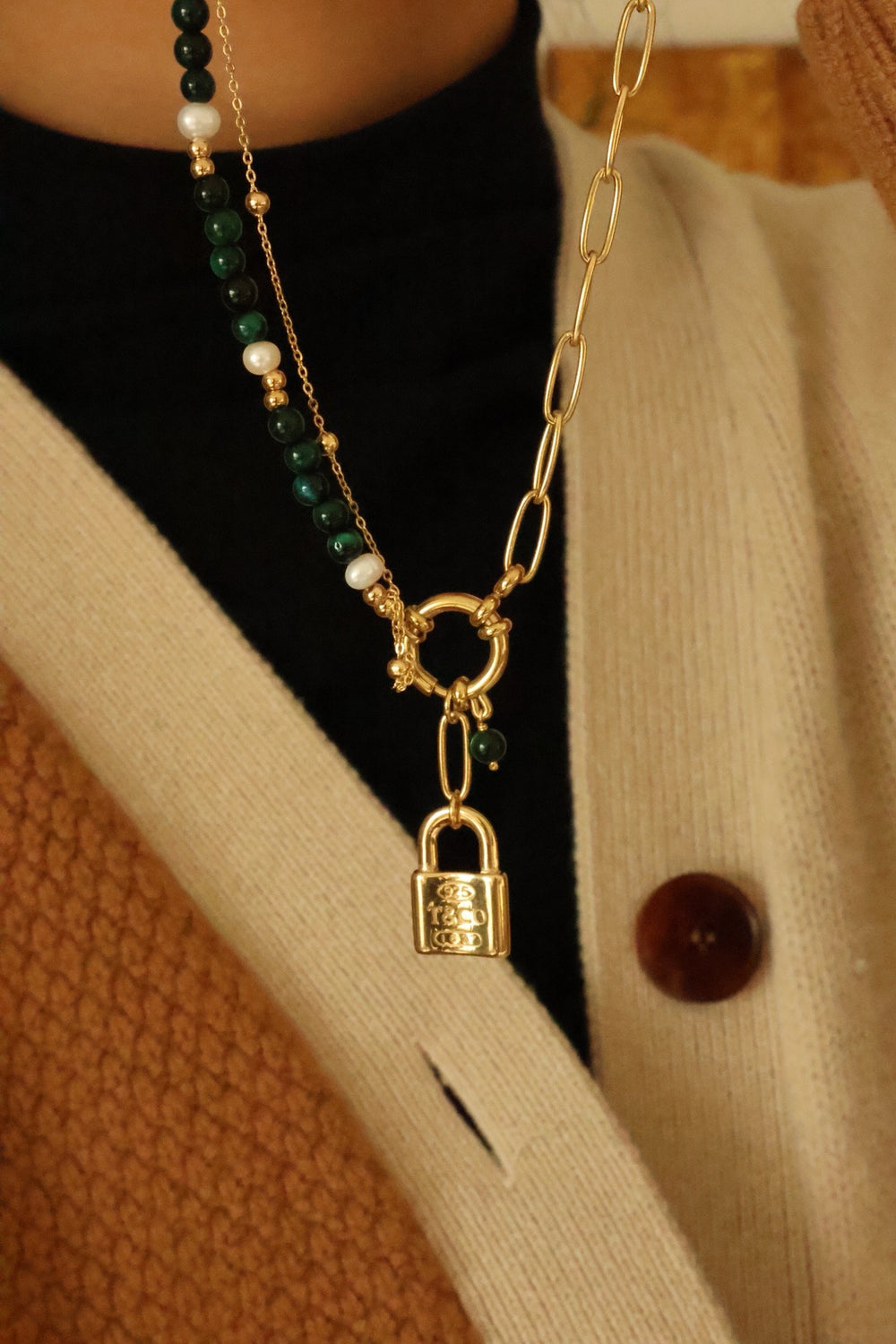 'PROMISE' Lock Pendant Necklace - Enchantia Muse