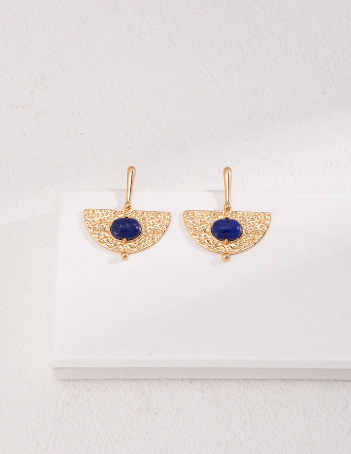 'COMPASS' Lapis Lazuli Earrings - Enchantia Muse