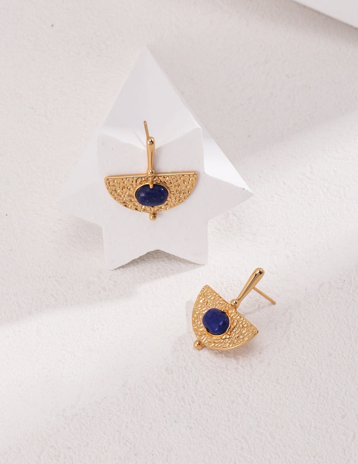 'COMPASS' Lapis Lazuli Earrings - Enchantia Muse