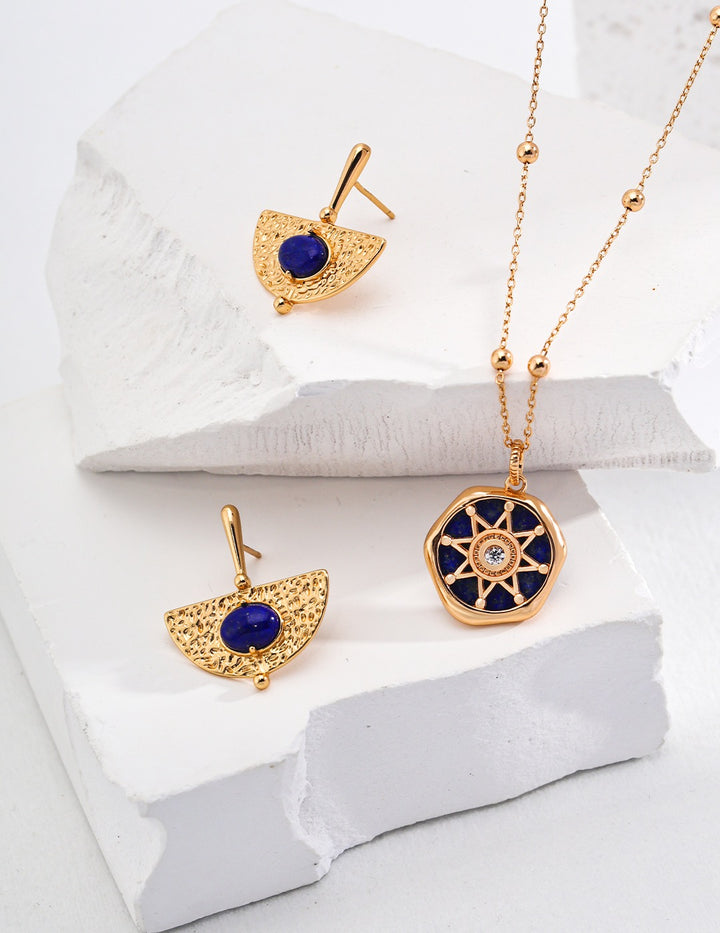 'COMPASS' Lapis Lazuli Necklace - Enchantia Muse