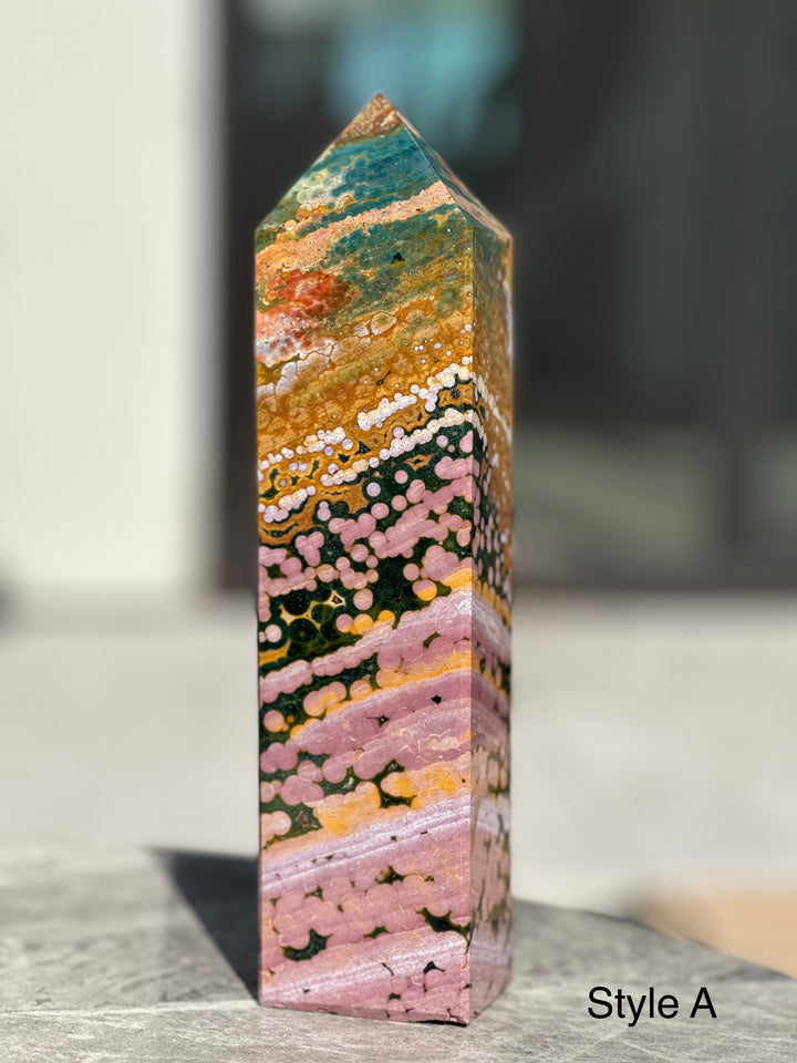 'OCEANA' High Quality Ocean Jasper Tower - XL - Enchantia Muse