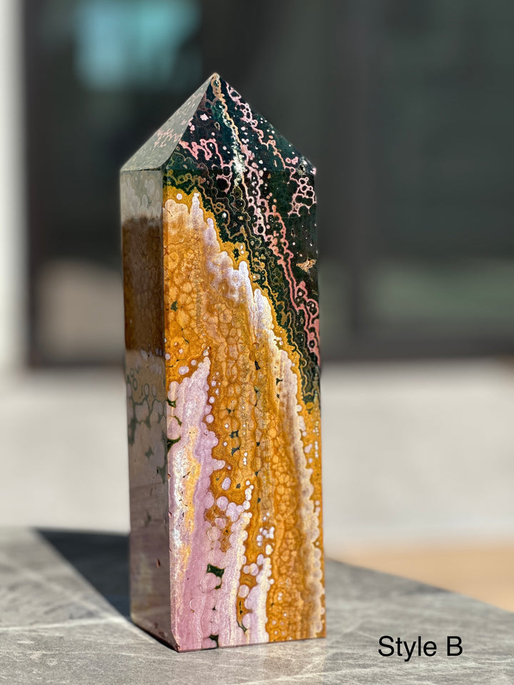 'OCEANA' High Quality Ocean Jasper Tower - XL - Enchantia Muse