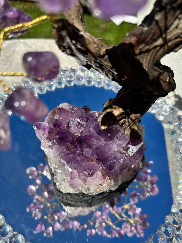 Handmade Amethyst Tree with Amethyst Base - Large - Enchantia Muse