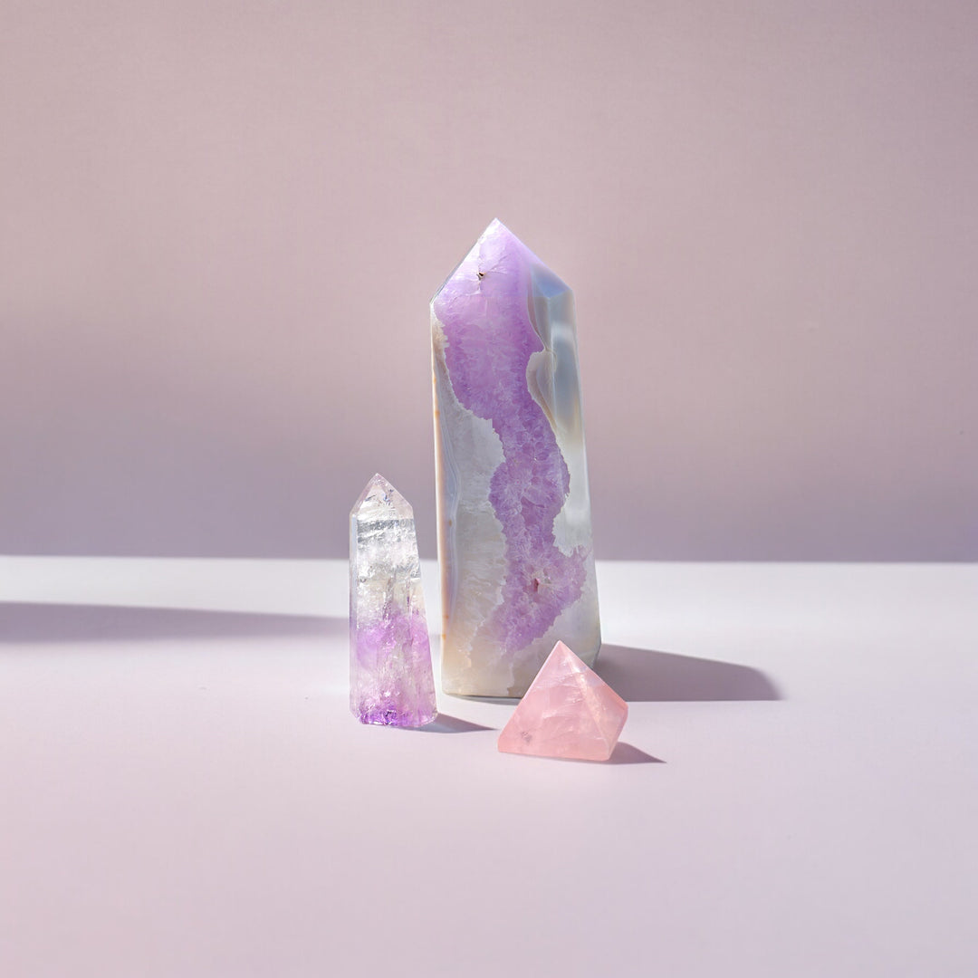 'CASCADE' Amethyst Agate Tower - XL - Enchantia Muse