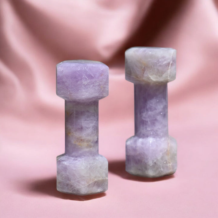 Hand-carved Amethyst Dumbbell - S - Enchantia Muse