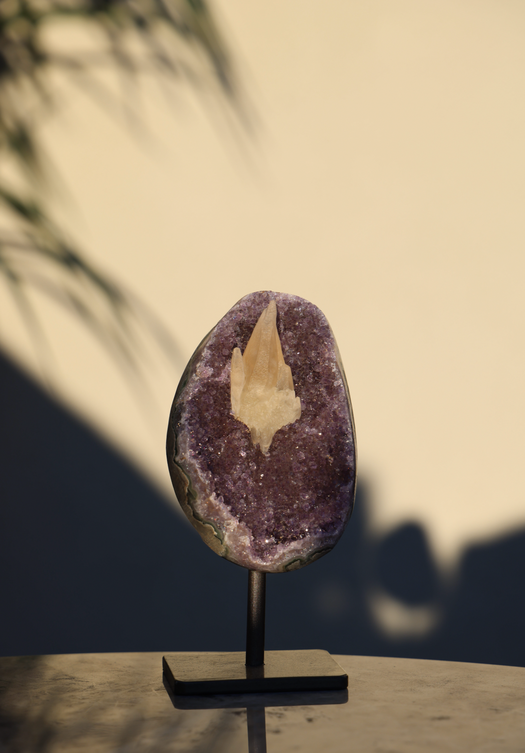 'PIKE' Amethyst with Calcite on Stand - Enchantia Muse