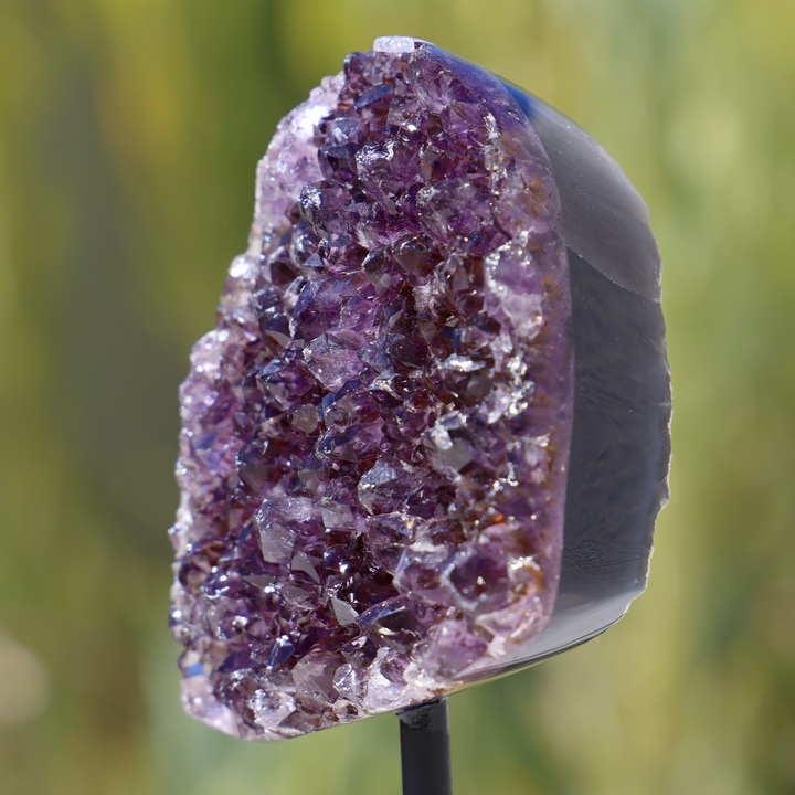 'MAKI' Amethyst with Agate on Stand - Enchantia Muse