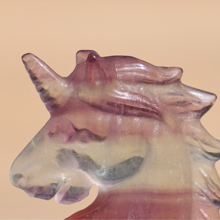 Hand-carved Fluorite Unicorn - Enchantia Muse