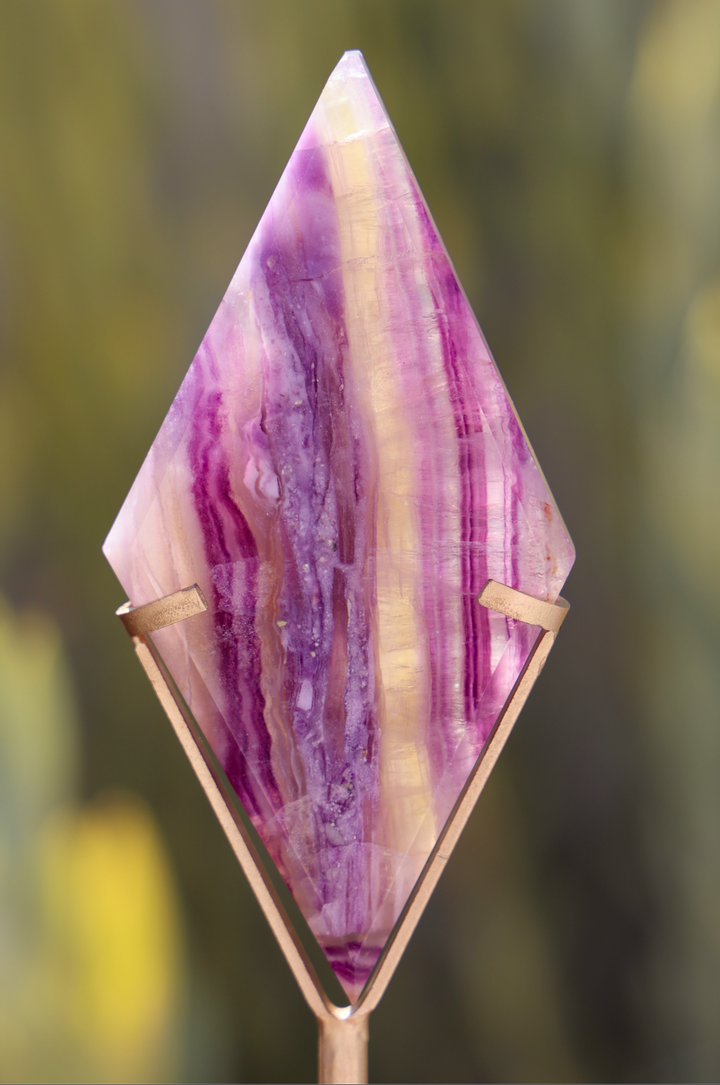 Fluorite Diamond on Stand - Enchantia Muse