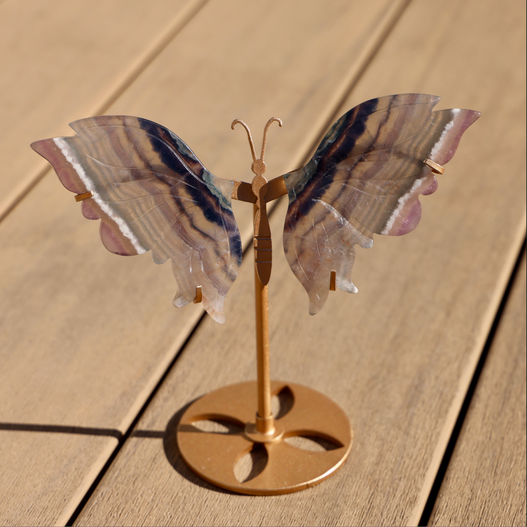 Fluorite Butterfly on Stand - Enchantia Muse