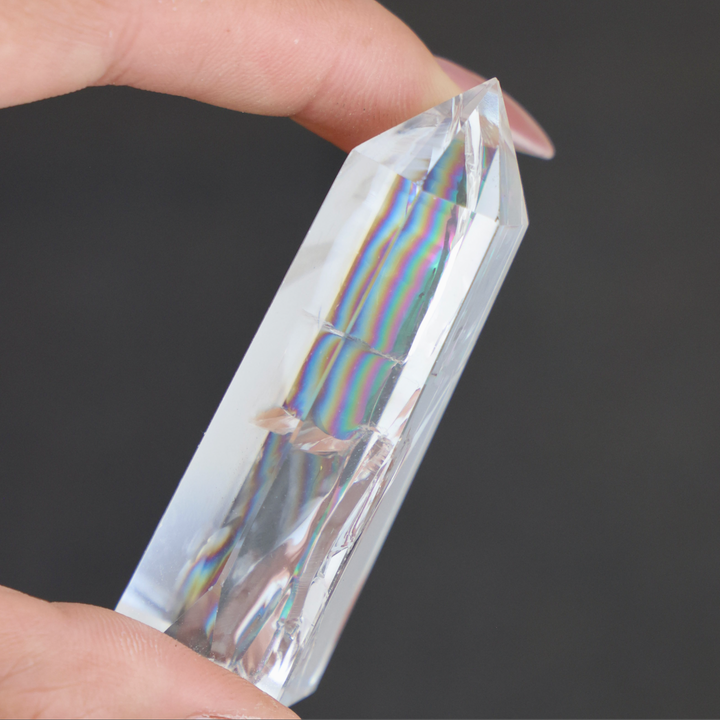 Rainbow Clear Quartz Energy Tower - Enchantia Muse