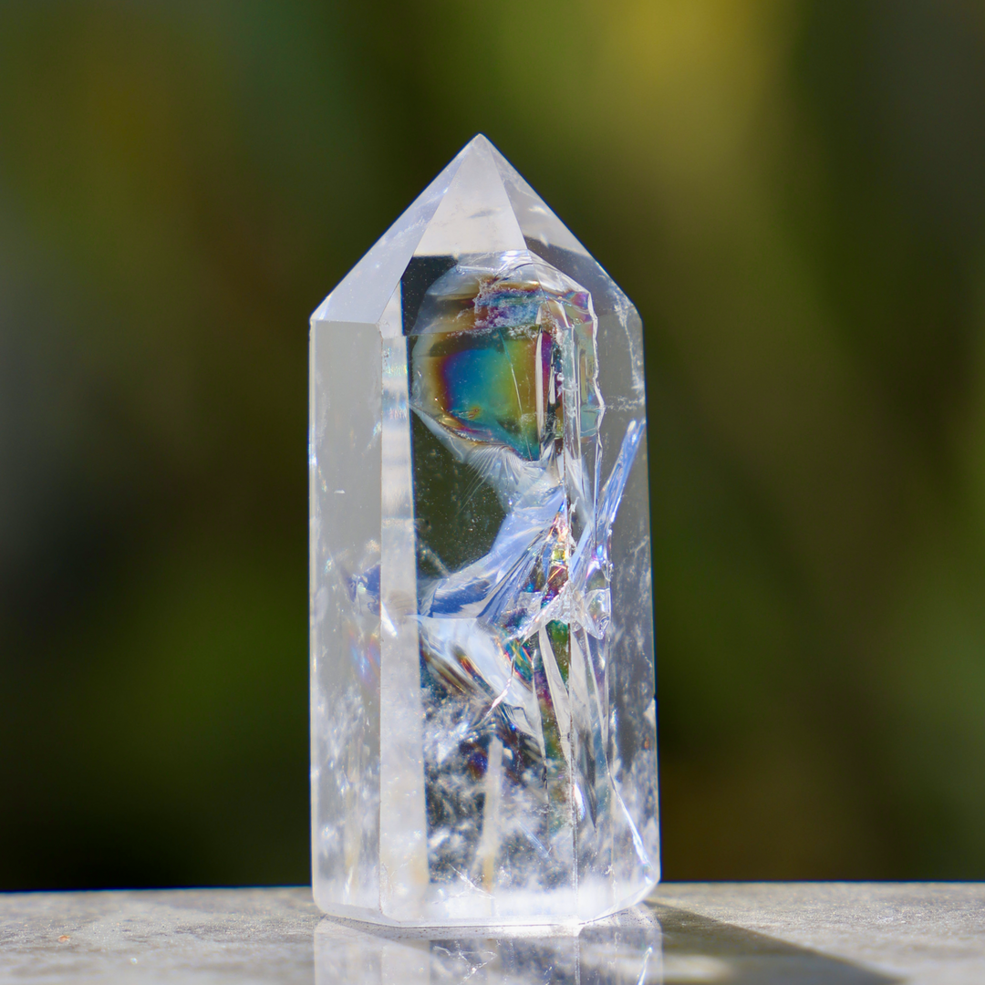 Rainbow Clear Quartz Energy Tower - Enchantia Muse