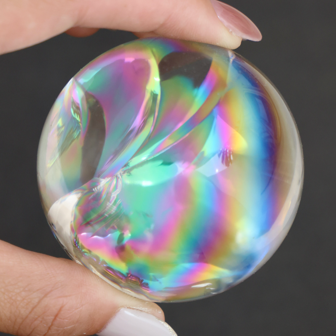 Rainbow Clear Quartz Sphere - Enchantia Muse