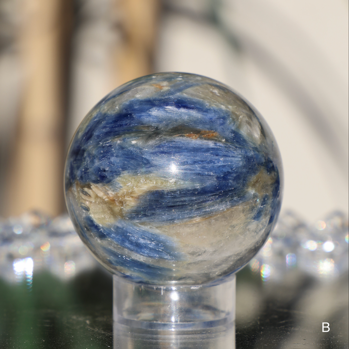 'Starry Night' High Quality Blue Kyanite Sphere - Enchantia Muse