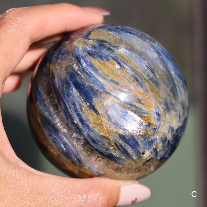 'Starry Night' High Quality Blue Kyanite Sphere - Enchantia Muse