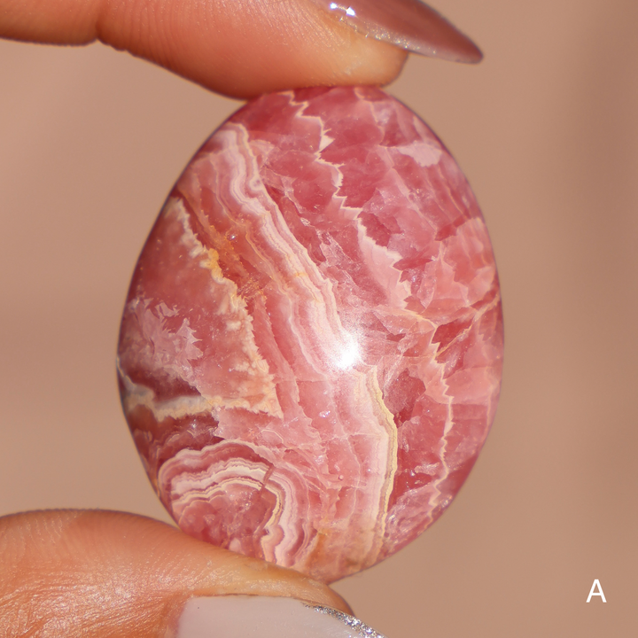 High Quality Rhodochrosite Tumble Stone - Enchantia Muse