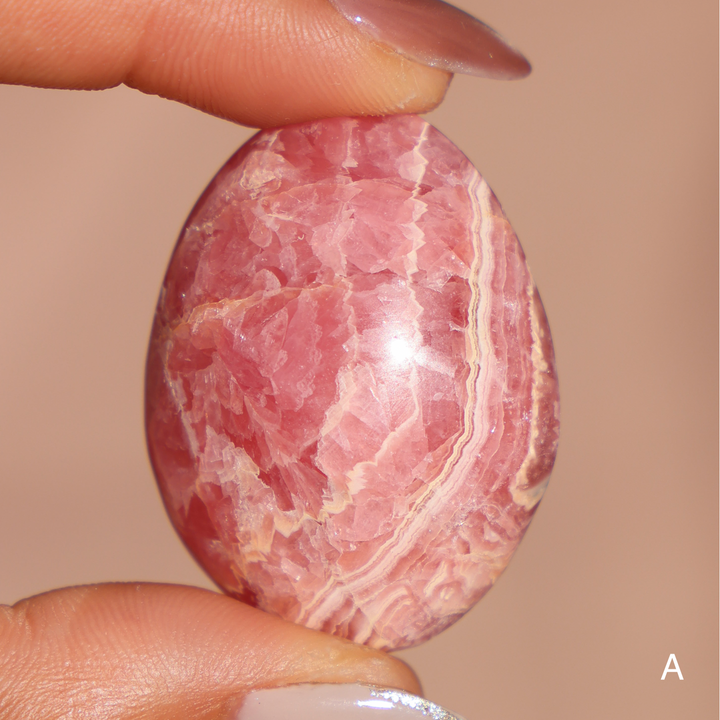 High Quality Rhodochrosite Tumble Stone - Enchantia Muse