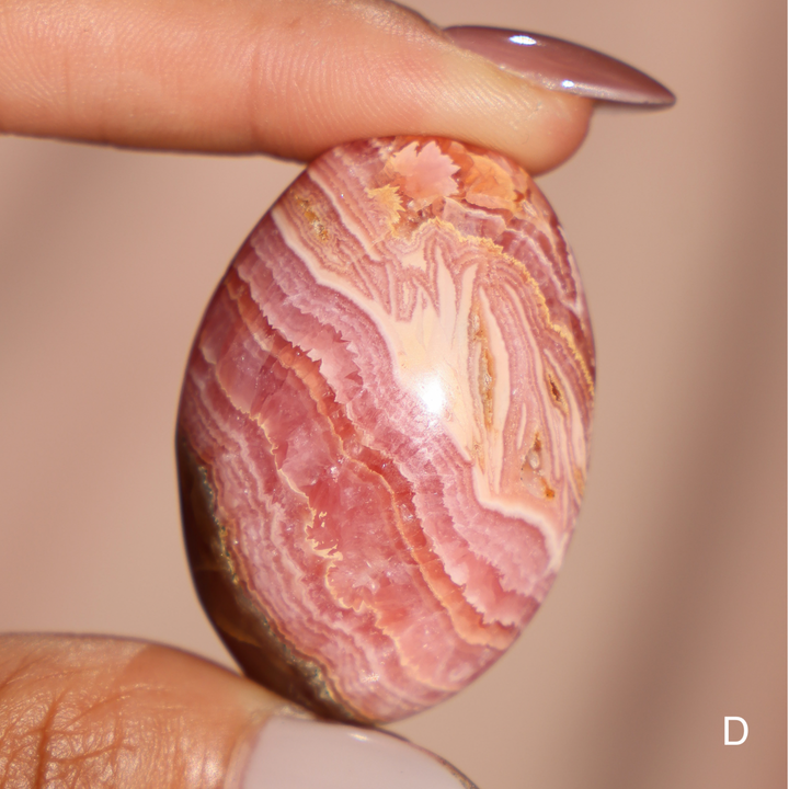 High Quality Rhodochrosite Tumble Stone - Enchantia Muse