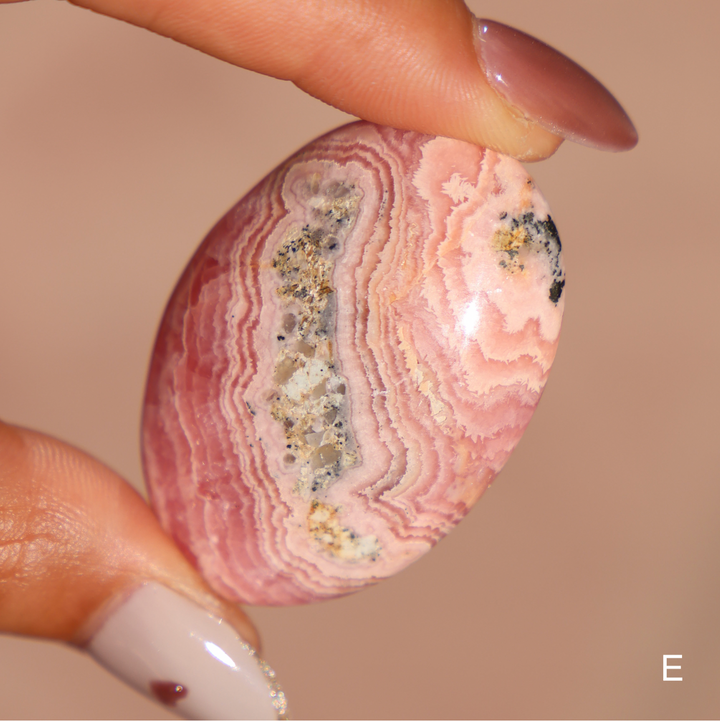 High Quality Rhodochrosite Tumble Stone - Enchantia Muse