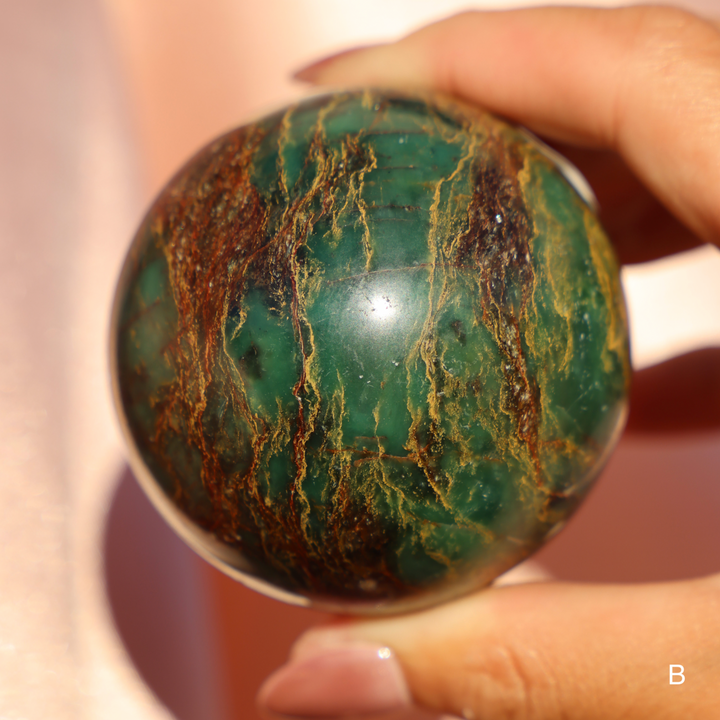 Golden Emerald Green Sphere - Enchantia Muse