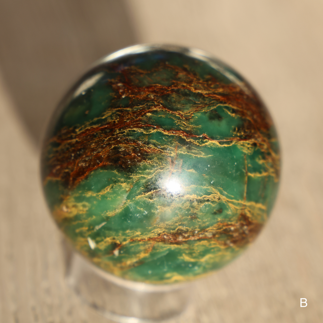 Golden Emerald Green Sphere - Enchantia Muse