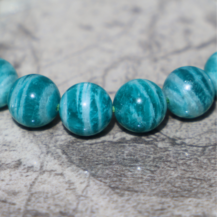 High Quality Stripy Zebra Amazonite Bracelet - Enchantia Muse