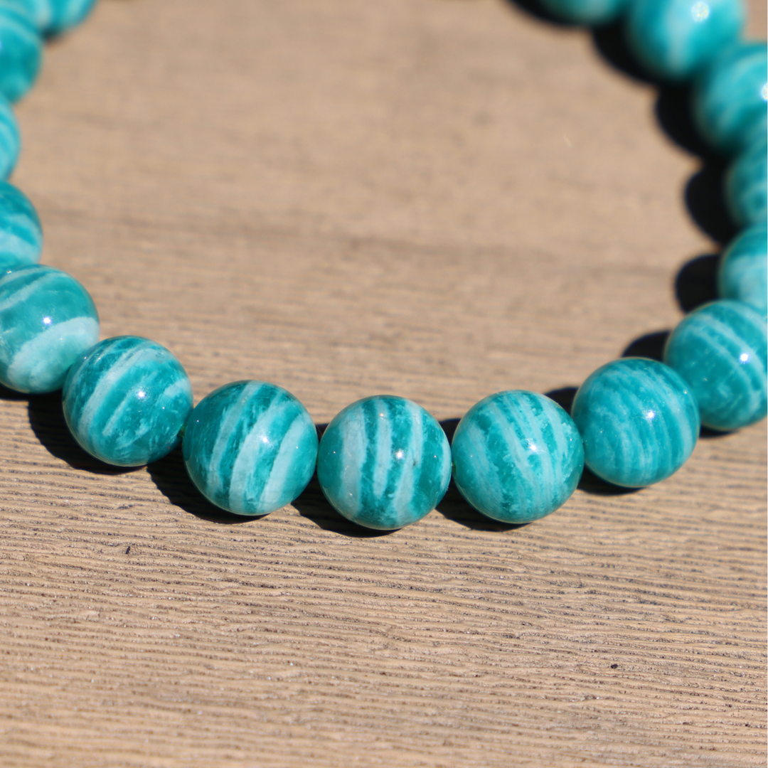 High Quality Stripy Zebra Amazonite Bracelet - Enchantia Muse