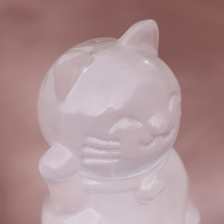 Selenite Lucky Cat Maneki-Neko - Enchantia Muse