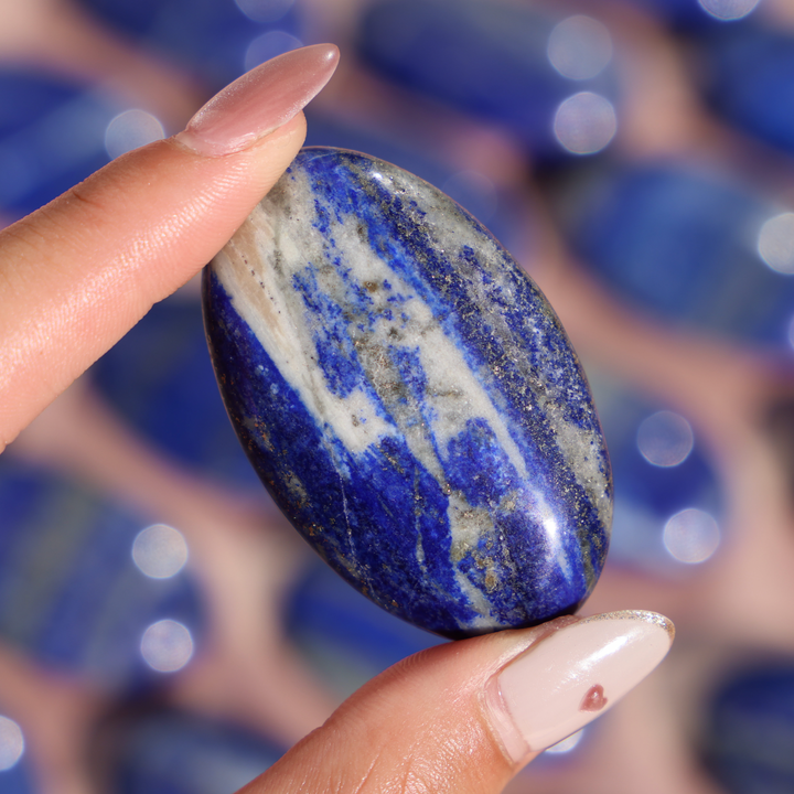 High Quality Lapis Lazuli Palm Stone - Enchantia Muse