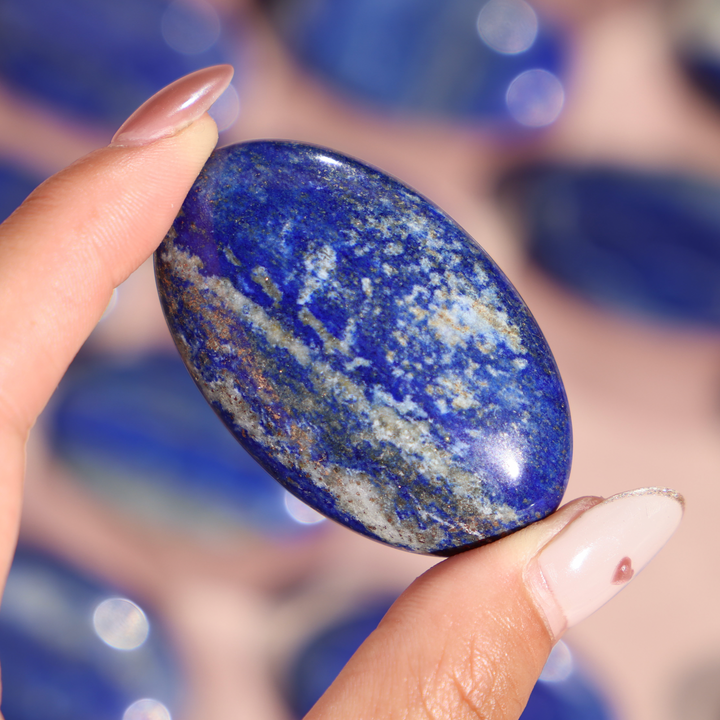 High Quality Lapis Lazuli Palm Stone - Enchantia Muse