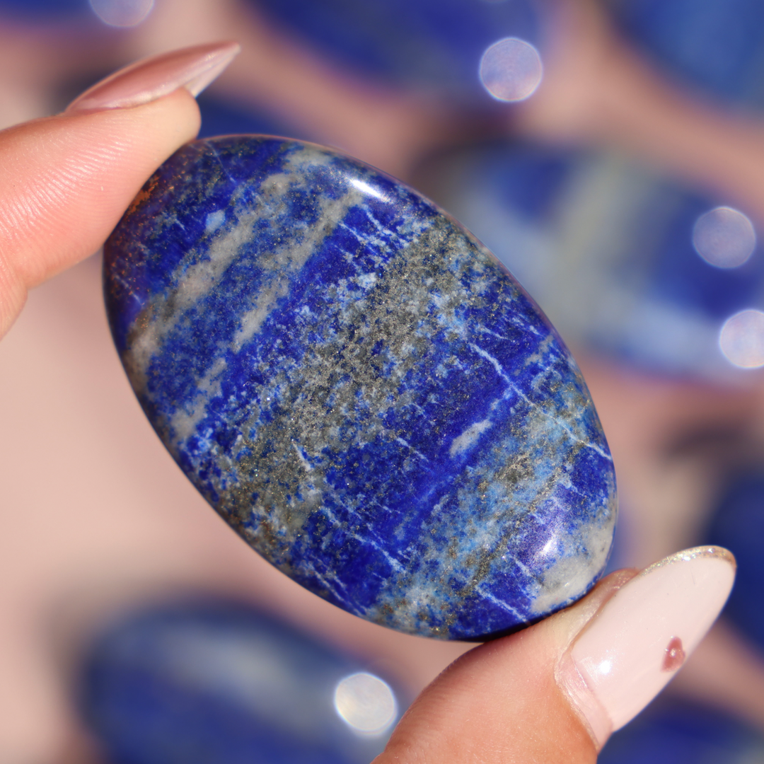 High Quality Lapis Lazuli Palm Stone - Enchantia Muse